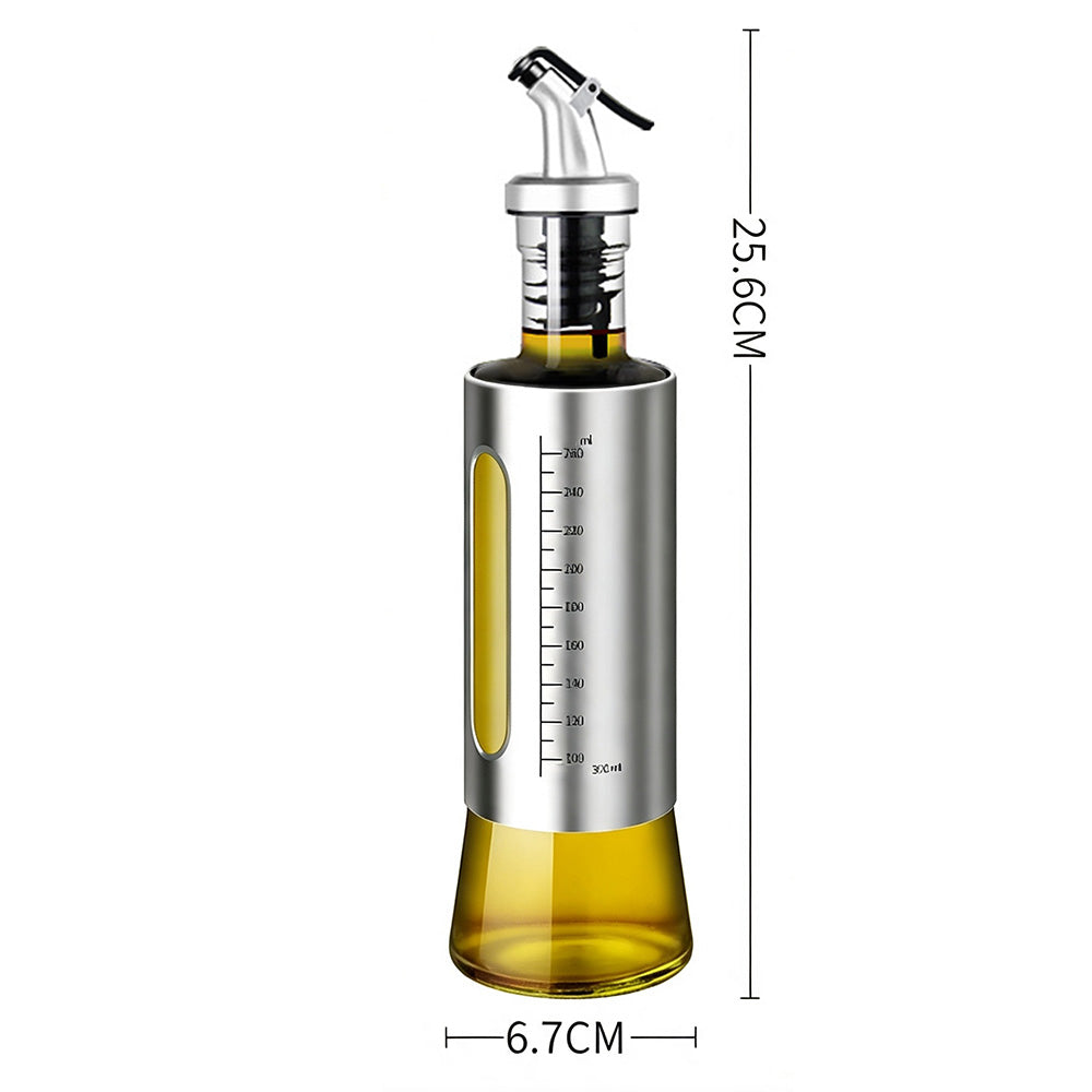Glass Oil Dispenser with Capacity Markings
