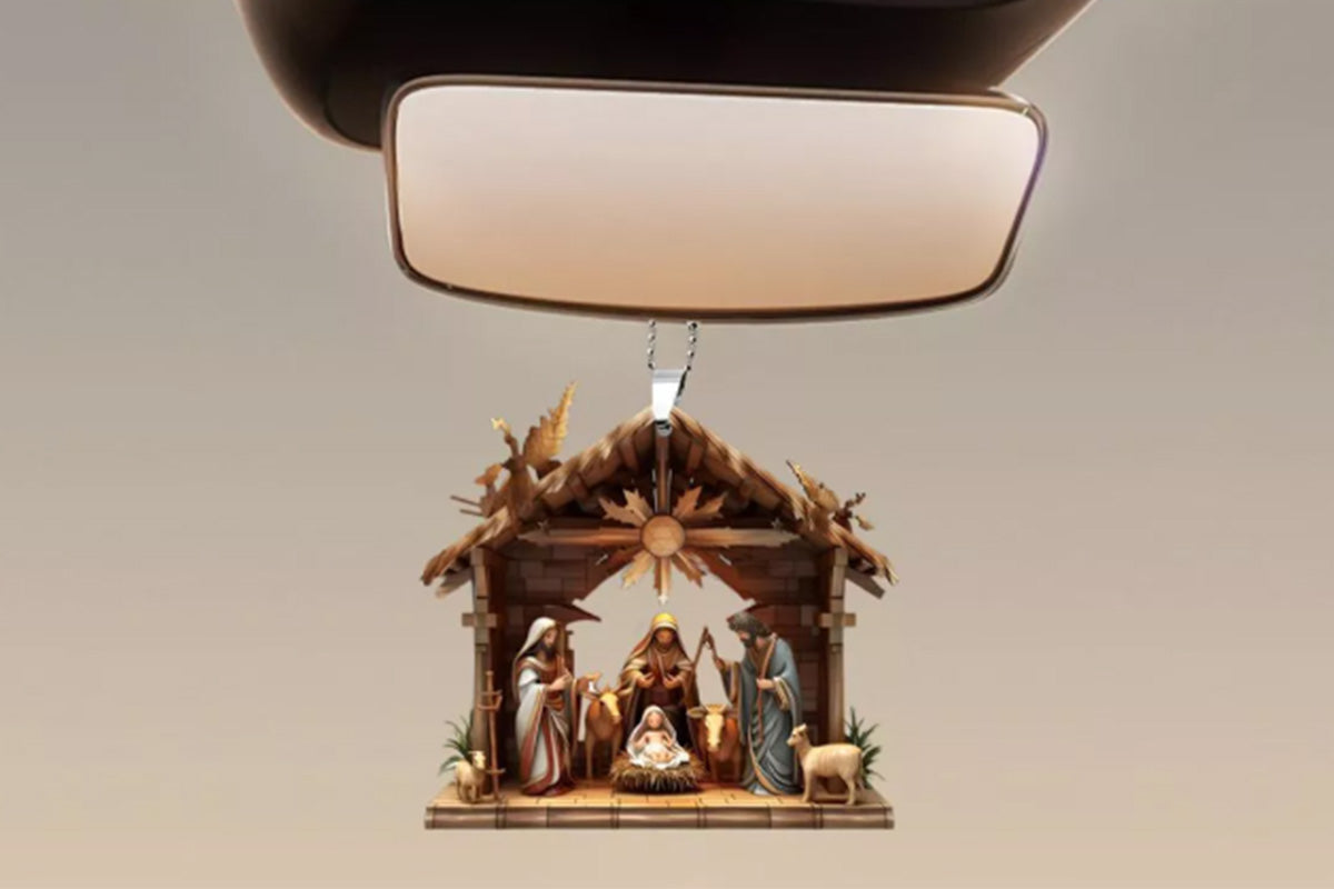 7Pcs 2D Christmas Nativity Scene Ornaments the Birth of Jesus Decor