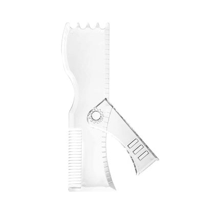 Rotatable Beard Shaping Template Comb Trimming Shaper Beard Styling Tool Transparent