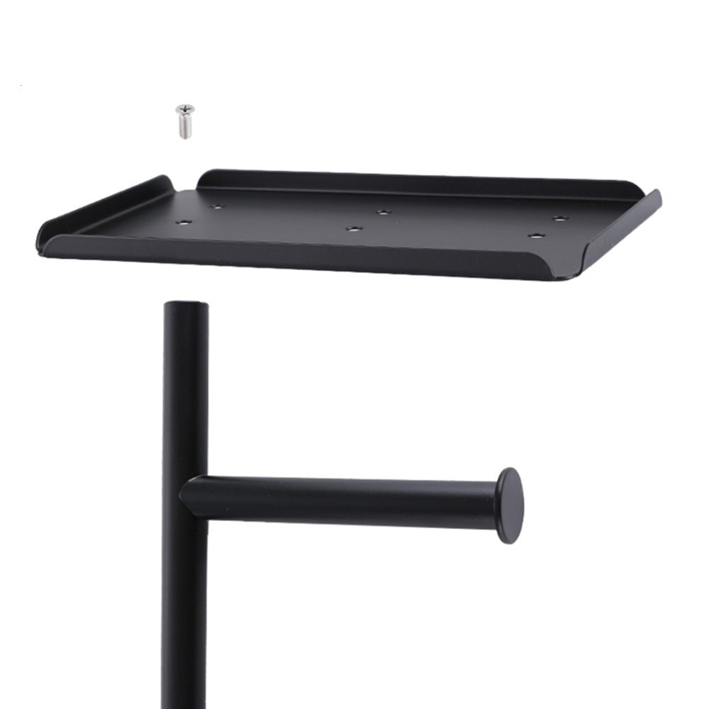 Free Standing Toilet Paper Holder with Shelf Bathroom Organizer Stand