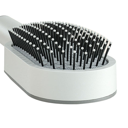 Self Cleaning Hair Brush with Holder Easy Clean Massage Hair Comb for for Thick Curly Long Hair