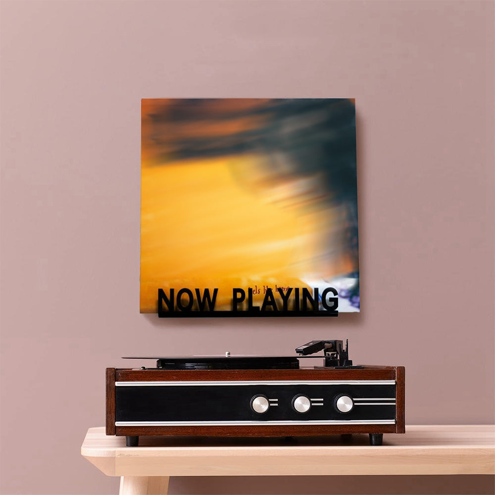 Acrylic Vinyl Record Wall Display Shelf-Black
