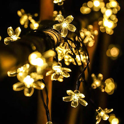 Outdoor Solar Flower String Lights Fairy Garden Lights for Christmas Decor Style 2