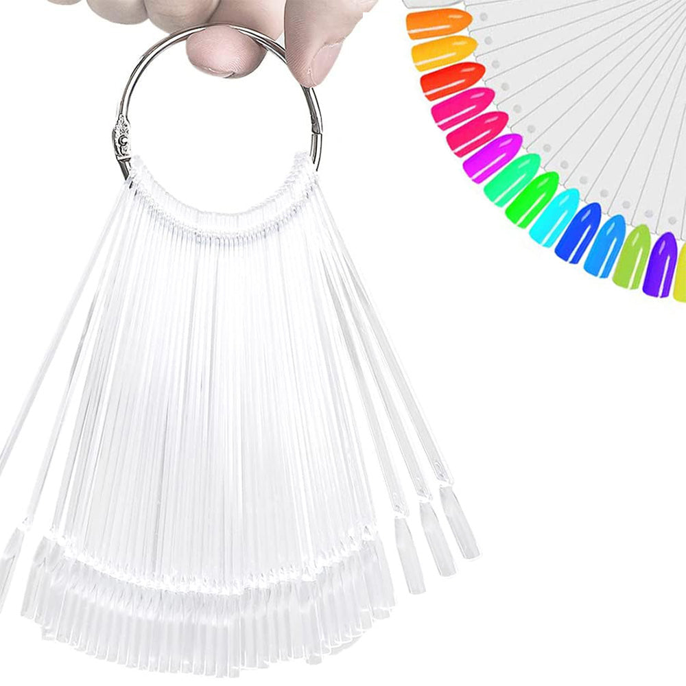 100 PCS Clear Nail Swatch Sticks -Square