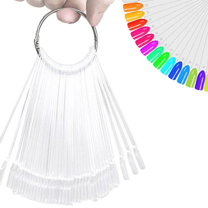 100 PCS Clear Nail Swatch Sticks -Square