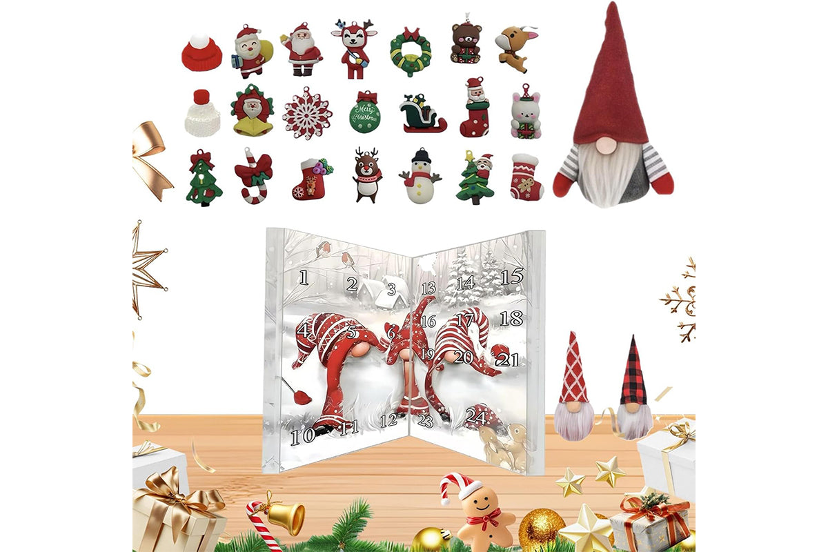 Christmas Gnomes Advent Calendar 2025 24-day Countdown Calendar Dwarf Ornaments-3 Gnome
