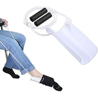 3 in 1 Sock Aids for Putting On Socks with Shoe Horn for Seniors Disabled