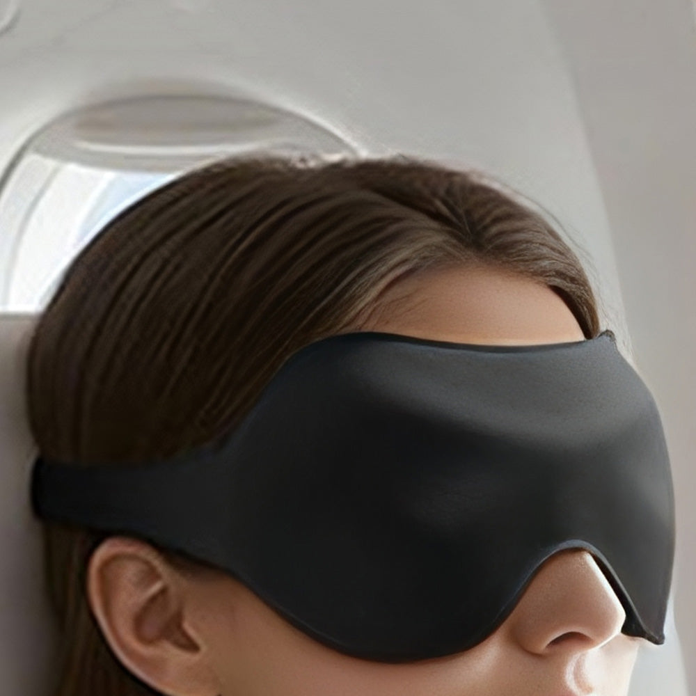 3D Full Blackout Sleep Mask -Black