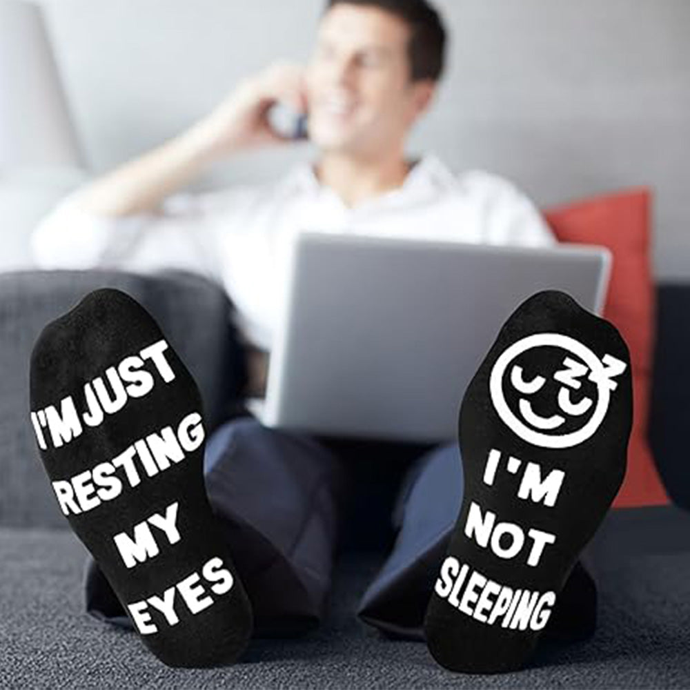 Pair of Funny Casual Socks Unisex Socks Printed Letter Soft Socks Style 2