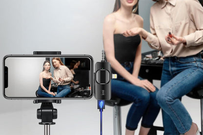 Wireless Lavalier Microphone for iPhone iPad Android Mini Microphone for Vlog