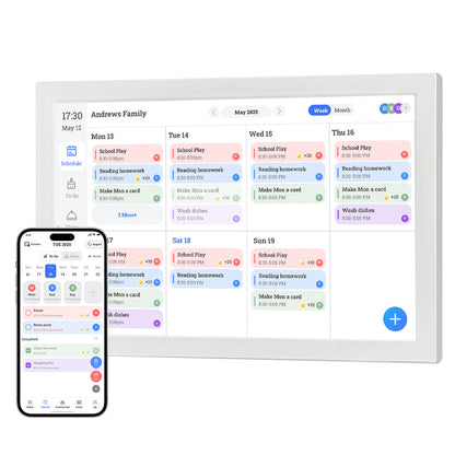 WiFi Digital Calendar Smart Family Planner Tempered Glass Screen Calendar