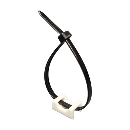 500 PCS Cable Tie Base Nylon Saddle Mount-White