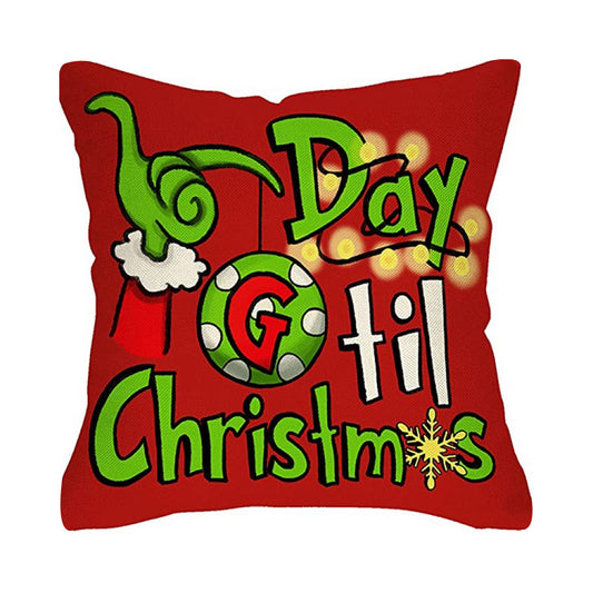 Christmas Pillow Covers Cute Print Throw Cushion Case for Couch Sofa Bed Bedroom Home Decor-Style 6