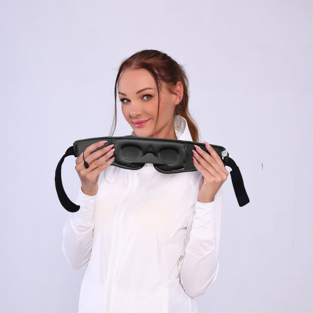 Bluetooth 5.2 Sleep Mask Wireless Stereo Music Headphone Blackout Eye Mask Black