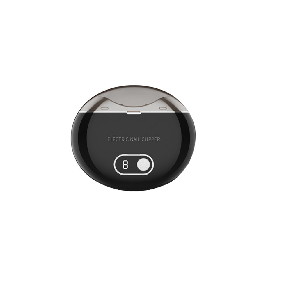 Electric Nail Clipper Rechargeable Nail Trimmer with Built-in Storage and Light Black