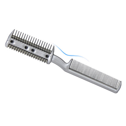 Two Sided Pet Grooming Comb with Razor for Dog Cat Fur Trimming and Thinning
