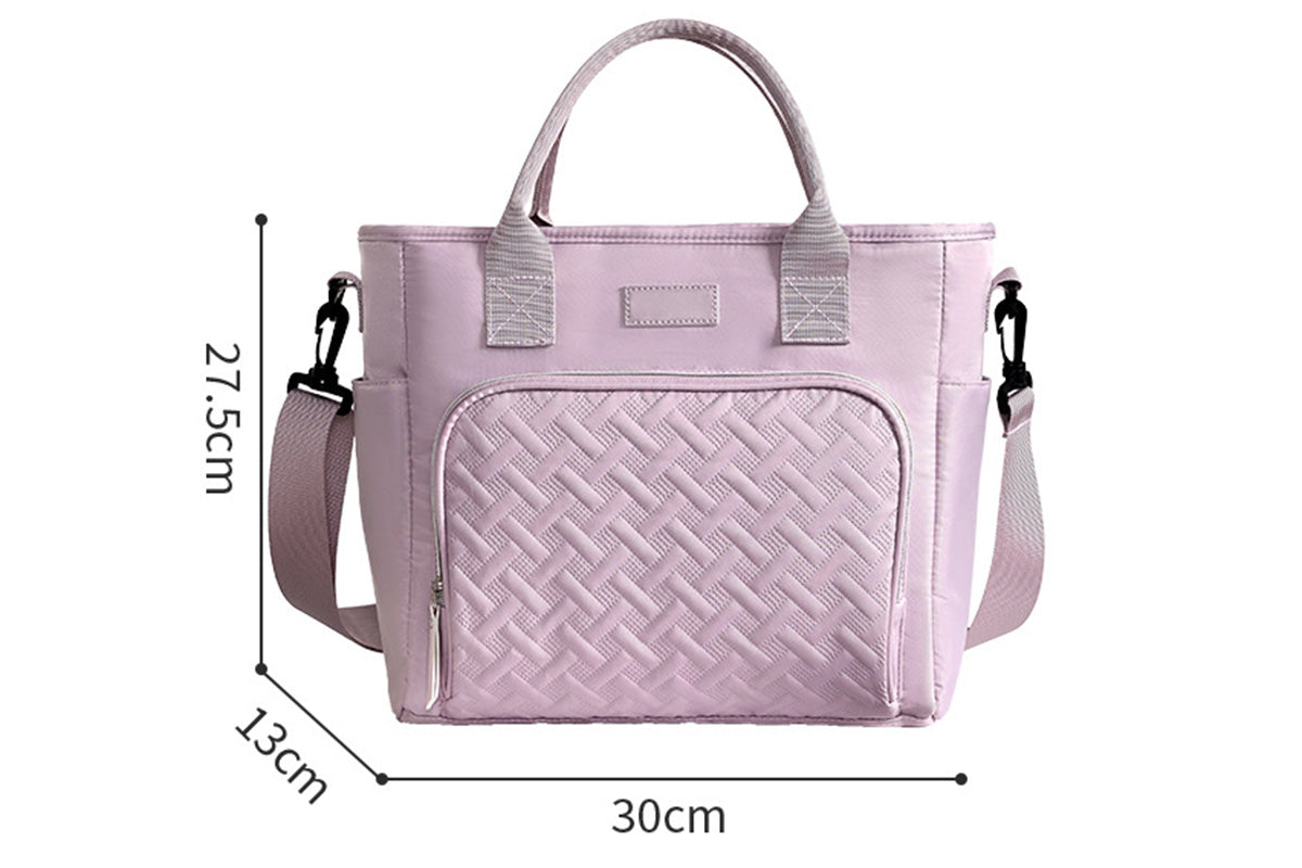 11L Large Insulated Lunch Bag Thermal Lunch Box Leakproof Cooler Tote Bag-Purple