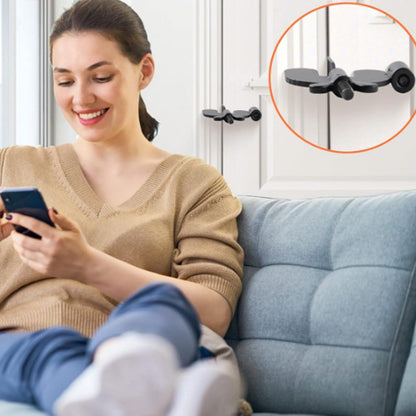 Portable Door Lock Travel Hotel Anti Theft Door Stopper Childproof Door Locker for Home Security