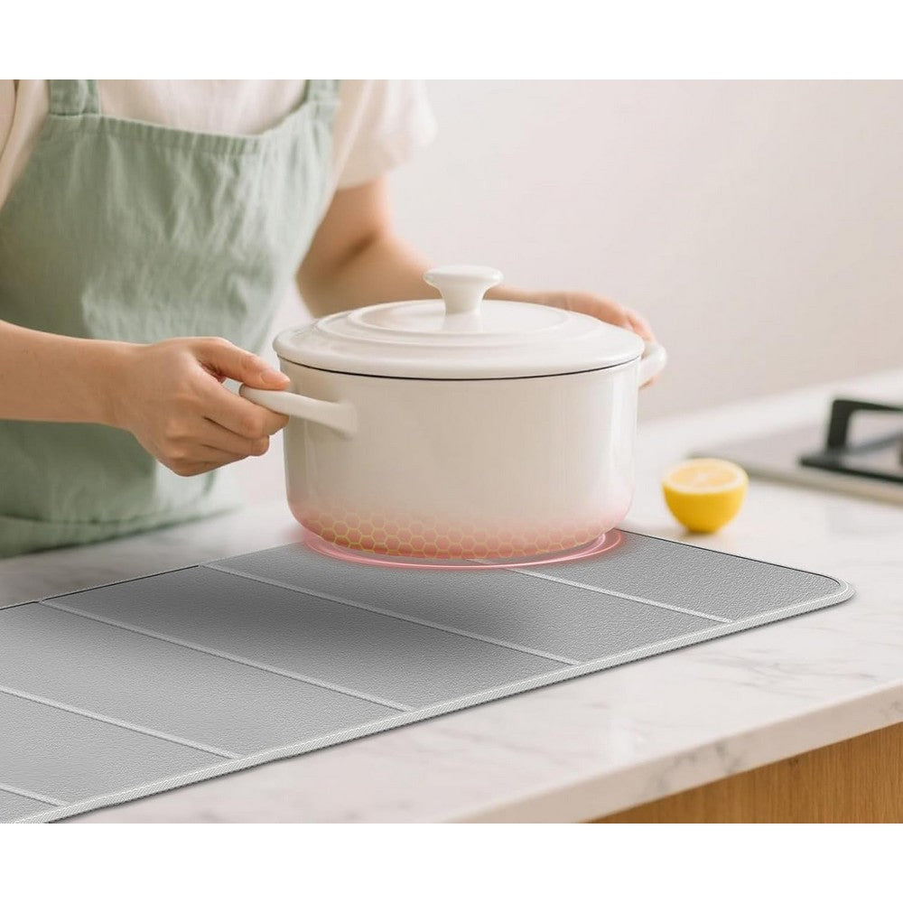 Aluminum Heat Resistant Mat Foldable Insulation Pad for Oven Cooker Countertop