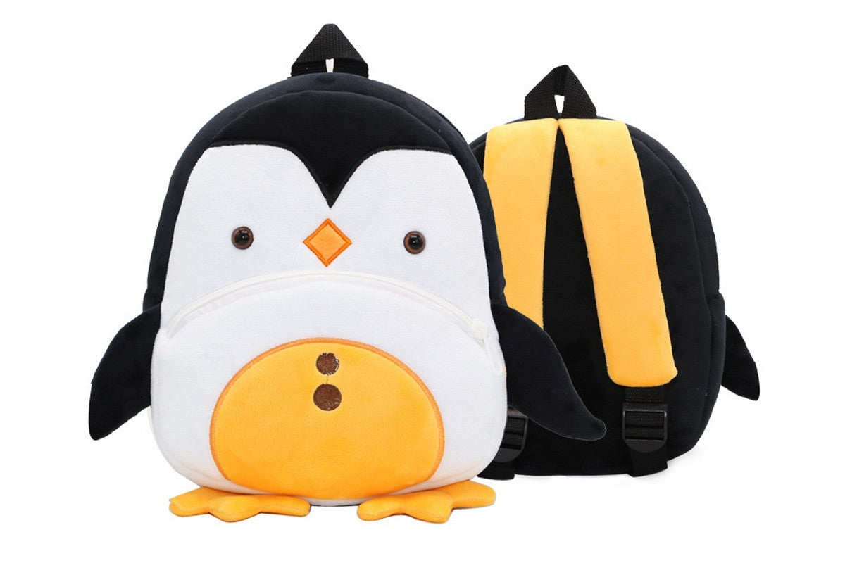 Cute Plush Little Girls Boys Animal Backpacks-Black