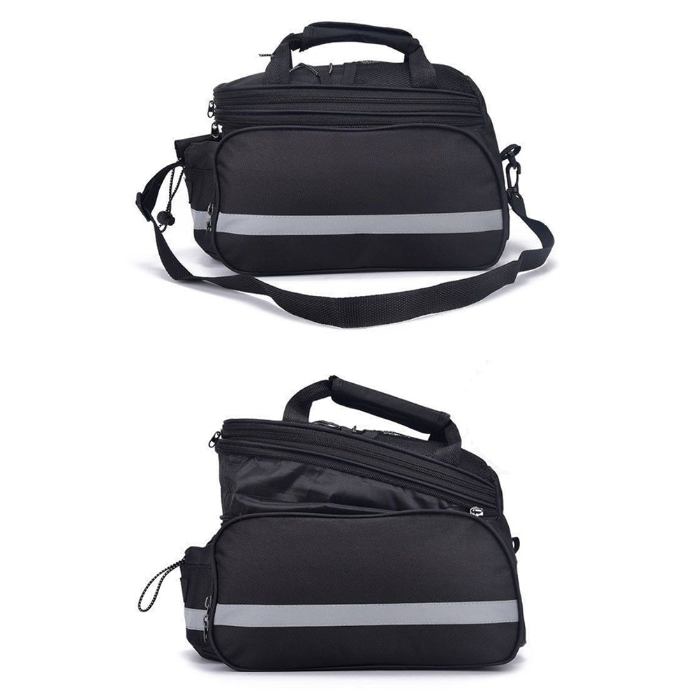 Bicycle Rear Seat Bag Expandable Bike Rack Bag Cycle Luggage Carrier Trunk Bag with Rain Cover