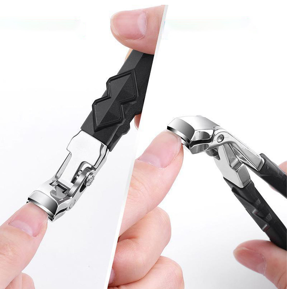 Angled Toenail Clipper Stainless Steel Long Handle Wide Jaw