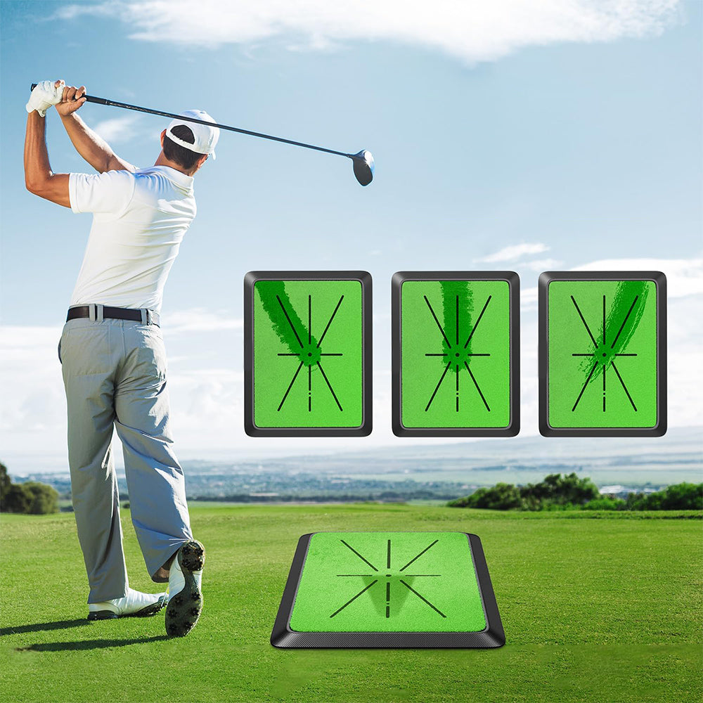 Replaceable Golf Practice Mat Set for Swing Path Feedback Training
