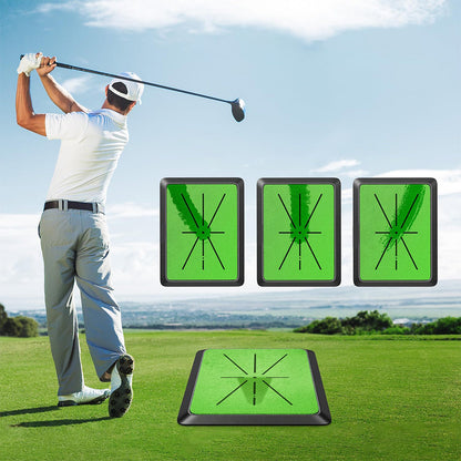 Replaceable Golf Practice Mat Set for Swing Path Feedback Training