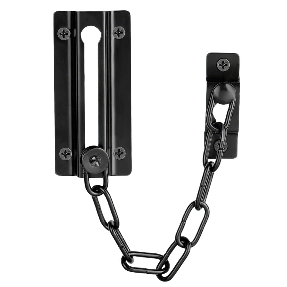 2 Pack Door Security Chain Lock Strong Door Chain Lock with 12 Screws for Wood Door-Black