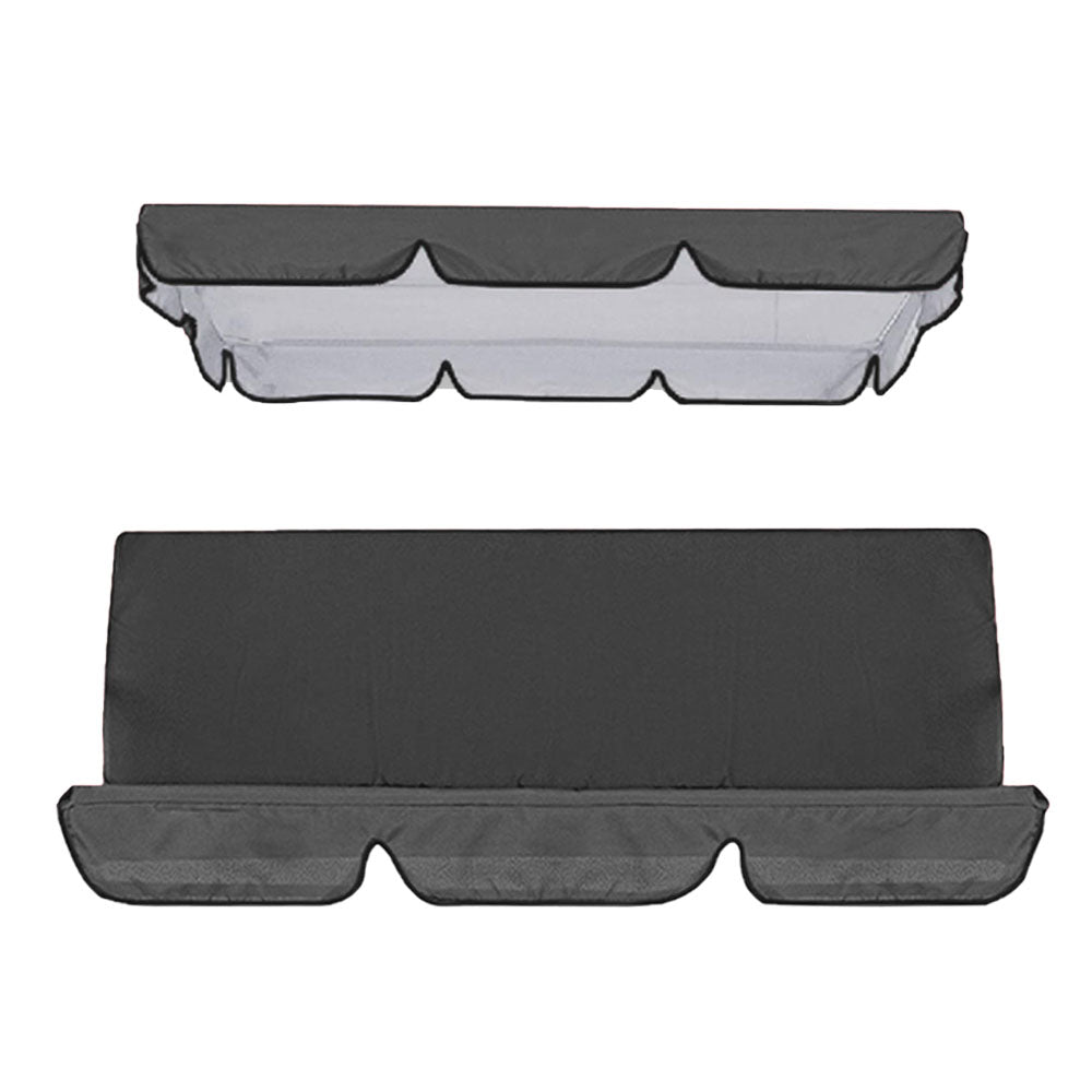 Replacement Swing Chair Cover Set Swing Canopy Seat Sun Shade Cover Black