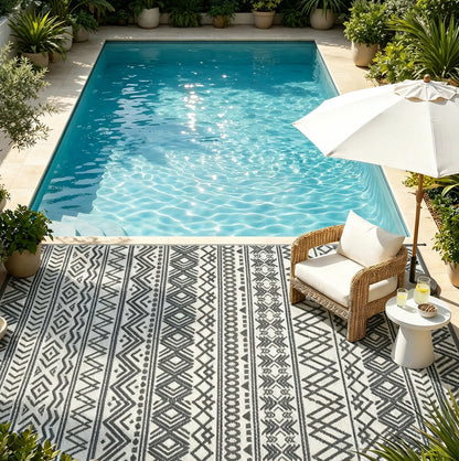 Waterproof PP Woven Outdoor Camping Mat Reversible Outdoor Rug