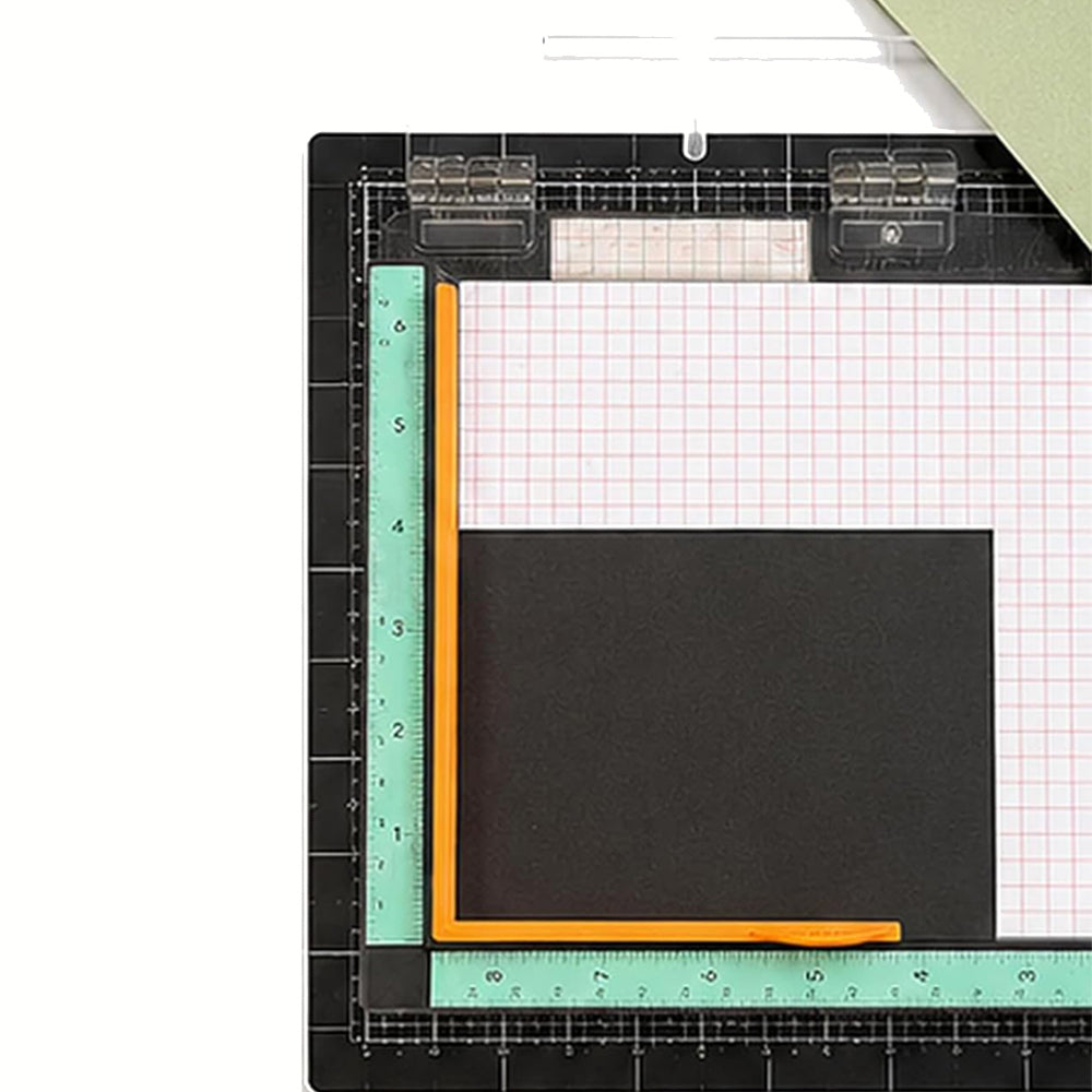 7Pcs Paper Crafting Alignment Guides Set with Storage Box for Card Making