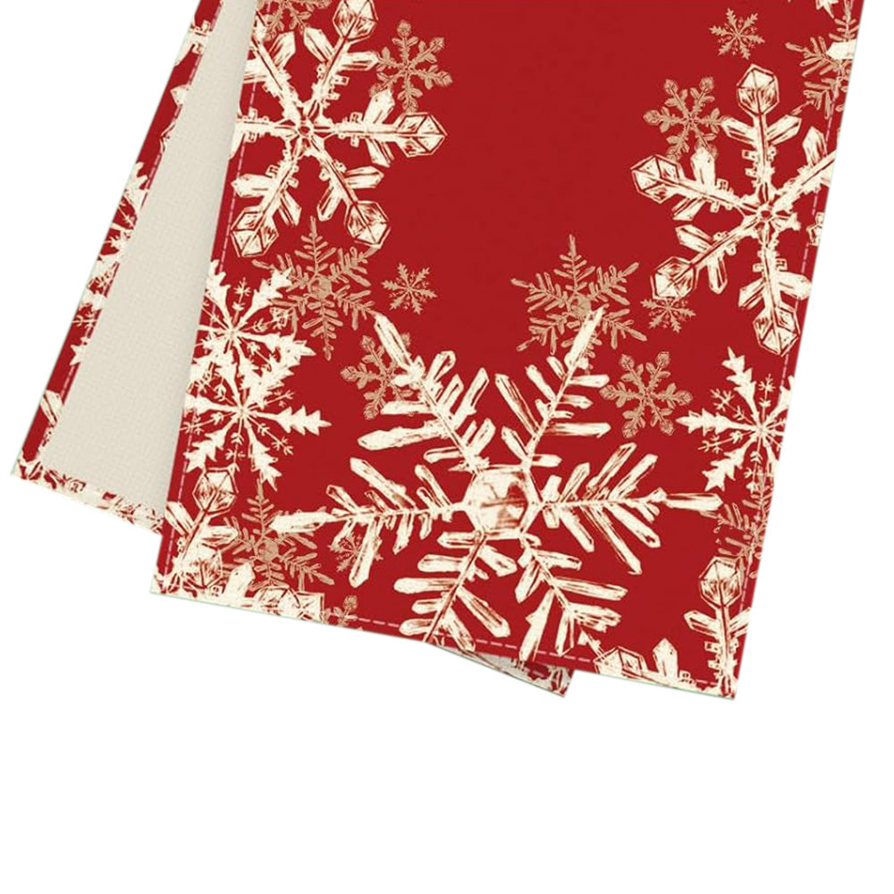 Linen Christmas Table Runner Long Farmhouse Holiday Table Decor for Kitchen Home Style 3