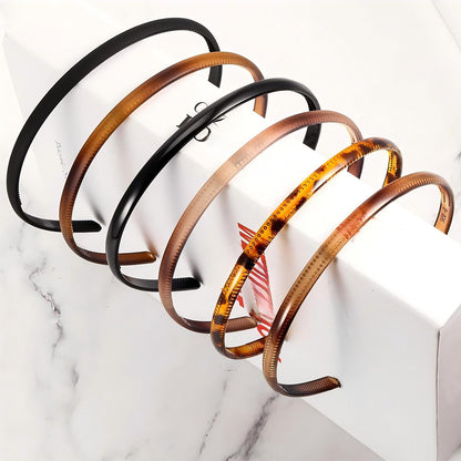 6 PiecePlastic Non-Slip Toothed Hair Hoops for Invisible Hair Styling