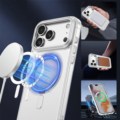 360 Degree Rotating Stand Case for iPhone 18Pro 17Pro - Clear
