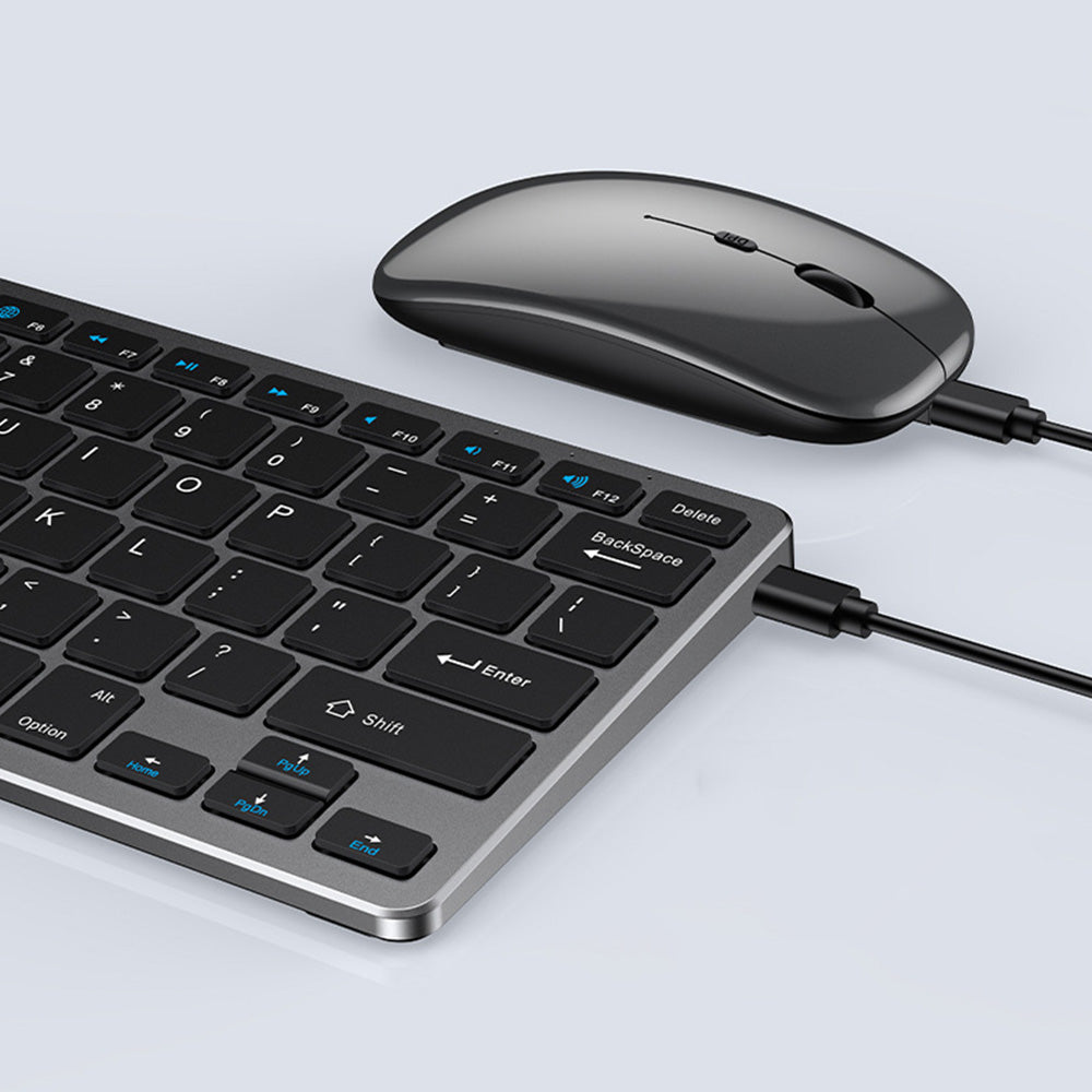 Compact Wireless Keyboard and Mouse Combo