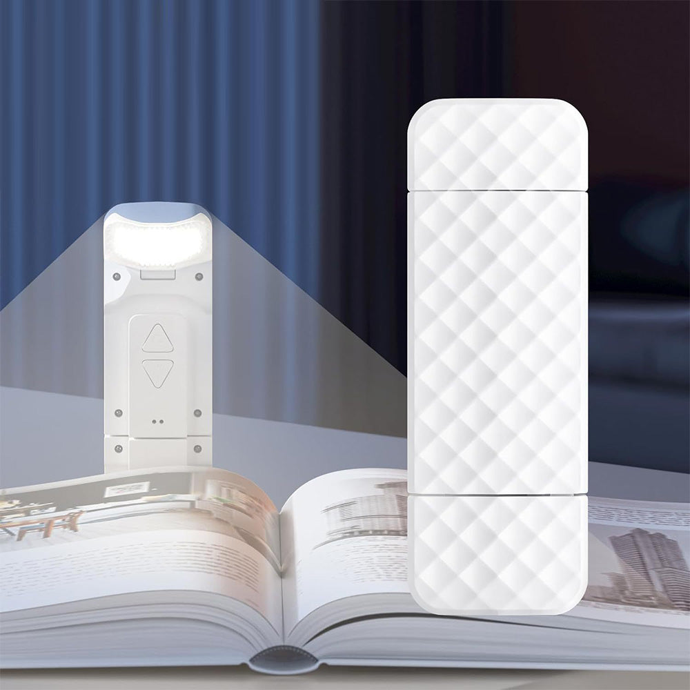 Clip-On Reading Light with Flexible Adjustable Arm-White