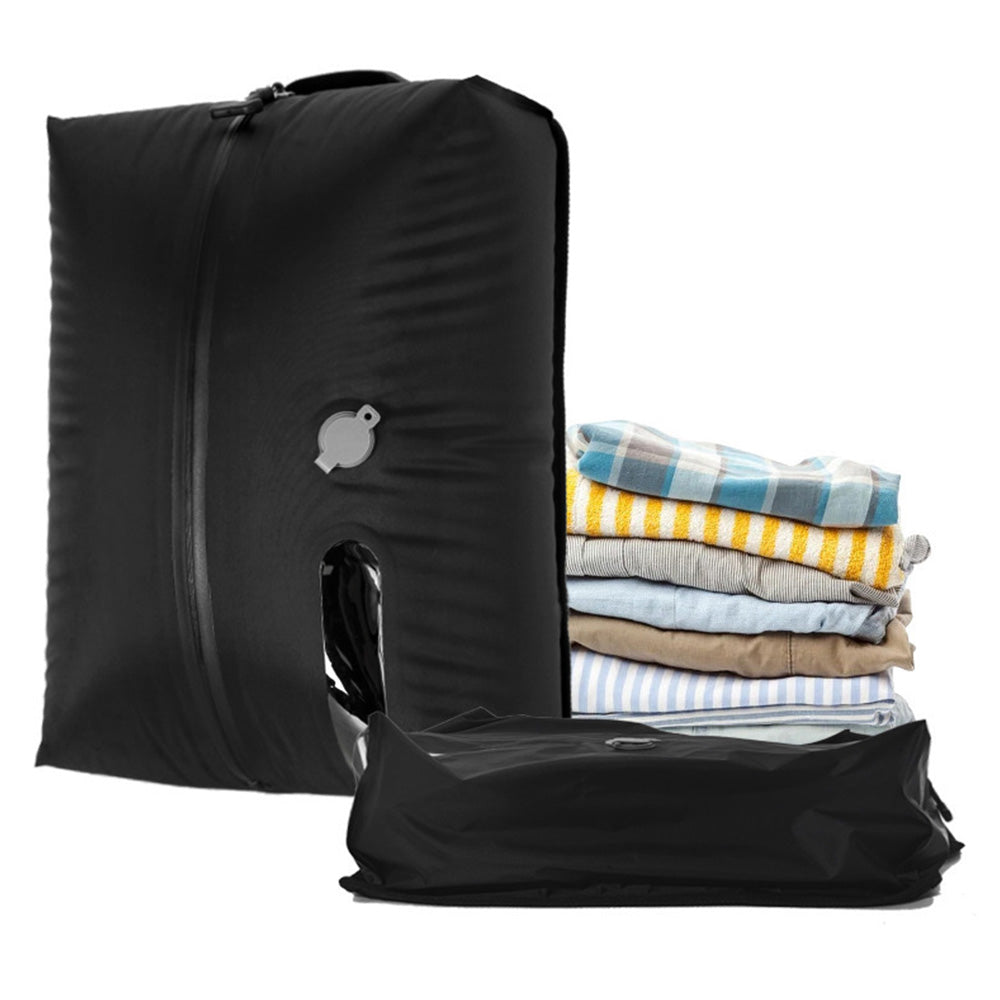 2Pcs 17L Travel Pack Vacuum Bags Anti Rip Nylon Compression Bags with Pump