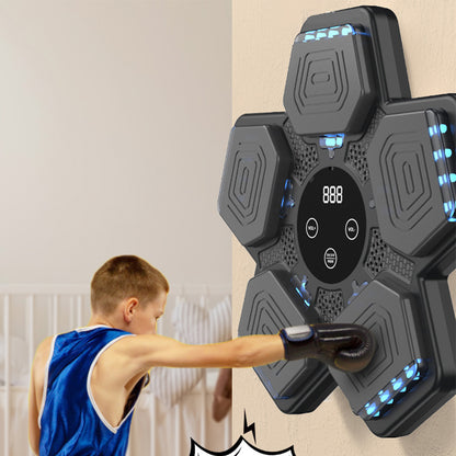 Music Boxing Machine LED Electronic Smart Bluetooth Boxing Machine Games Adult Focus Agility Training Equipmen