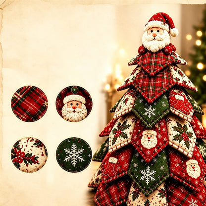 Christmas DIY Felt Craft Kit 3D Quilted Christmas Decoration Kit for Adult - Santa