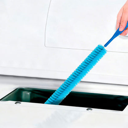 5Pcs Dryer Vent Cleaner Kit Flexible Lint Brush for Dryer Vacuum Fridge Air Conditioner-Blue