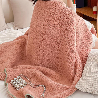 Sherpa Throw Blanket Winter Fuzzy Throws Cozy Blanket Pink