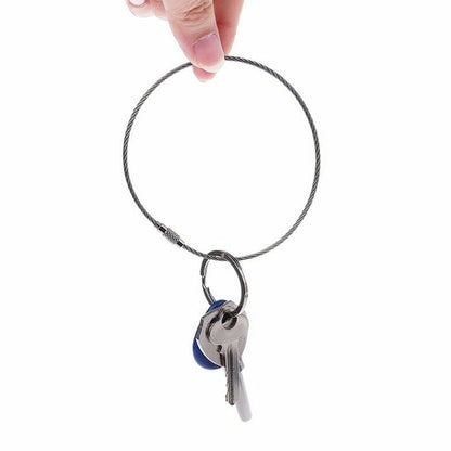 30 PCS Durable Stainless Steel Wire Rope Keychain