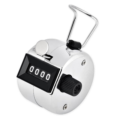 Clicker Counter, Metal Hand Tally Counter Clicker with 4 Digit Display, Pitch Counter for Golf Stroke/Lap/Row/Sports