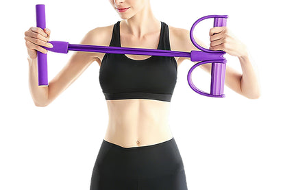 6 Tube Foot Pedal Resistance Band Ankle Puller Exercise Tension Rope