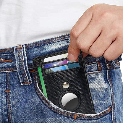 For Apple Airtag Wallet PU Leather Credit Card RFID Blocking Money Holder Cover Case