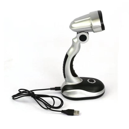 12 LEDs Desk Lamp Portable Battery Operated Reading USB Powered Work Table Light