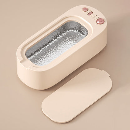 45KHz Ultrasonic Jewelry Cleaning Machine for Jewelry Eyeglasses Rings Pink