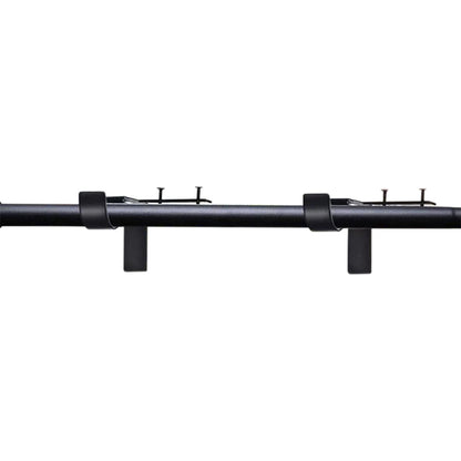 2Pcs Tap In Iron Curtain Rod Brackets -Black
