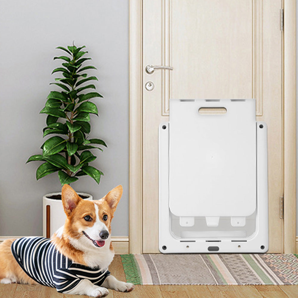 Pet Door for Cats & Dogs with Locking Panel Secure Indoor Outdoor Access